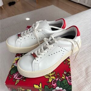 Kenzo Women's White and Red Sneakers